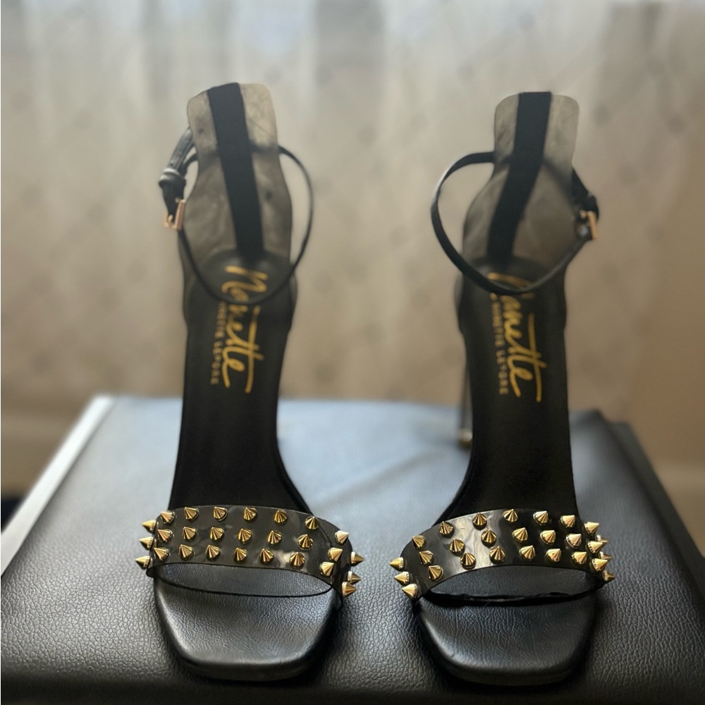 Black Studded Heels